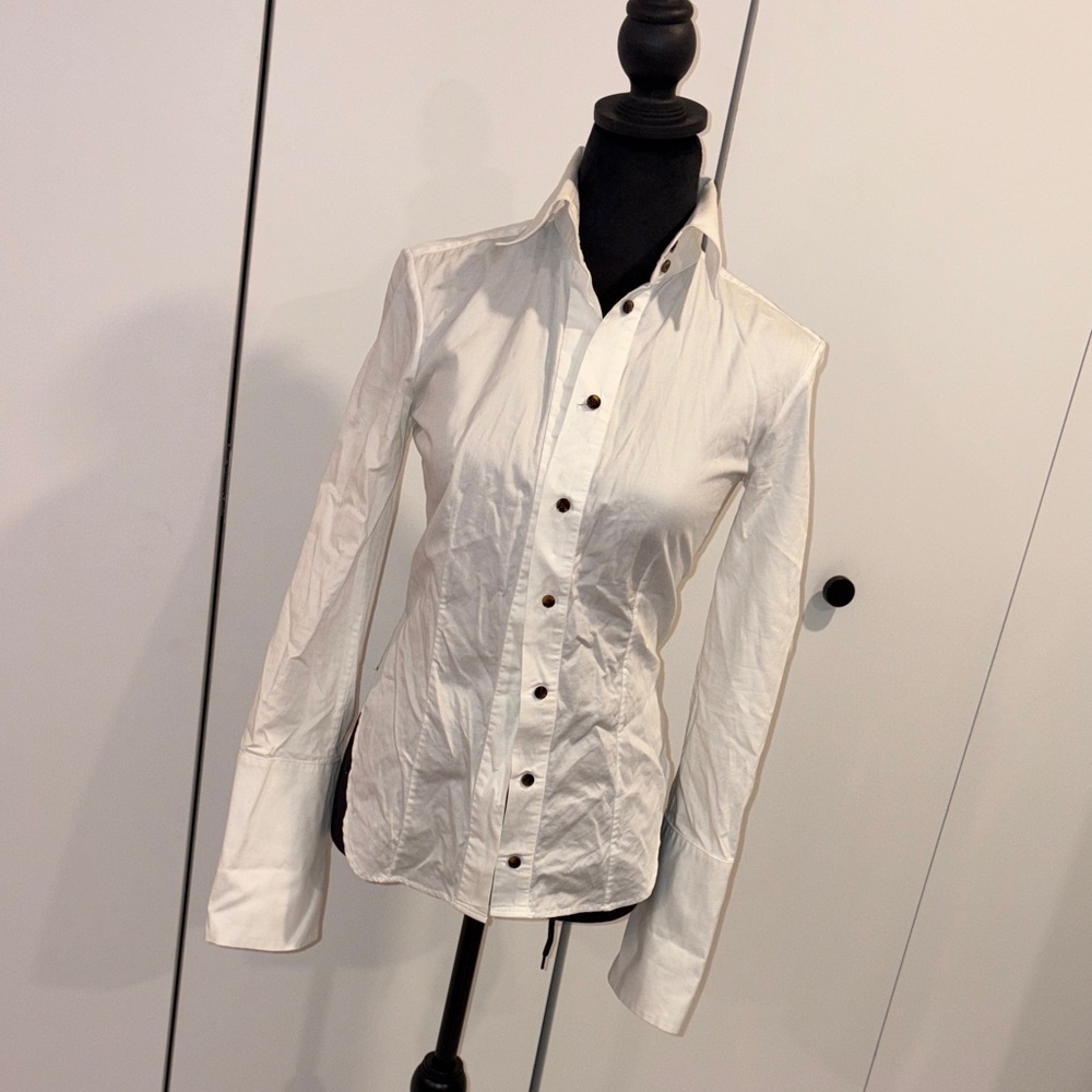 Khaite White Button-Up Shirt